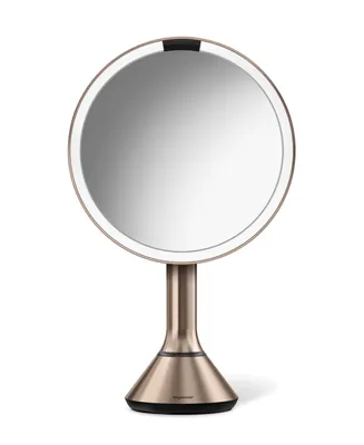 simplehuman 8" Round Sensor Makeup Mirror with Touch-Control Dual Light Settings