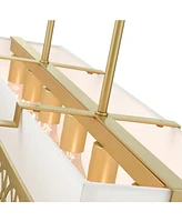 Calinda 6 Lights Linear Chandelier