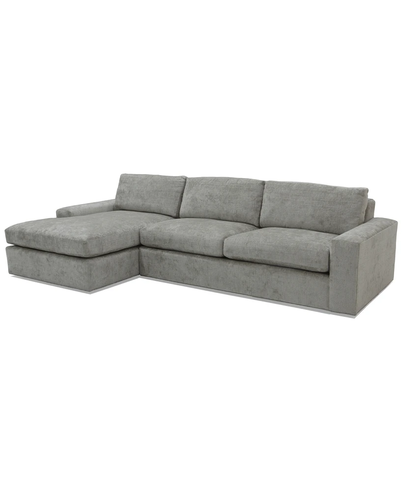 Closeout! Danyella 2-Pc. Fabric Sectional, Created for Macy's