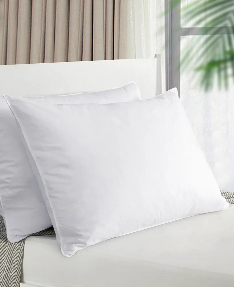 Unikome Medium Firm Feather Bed Pillows, King, 2-Pack