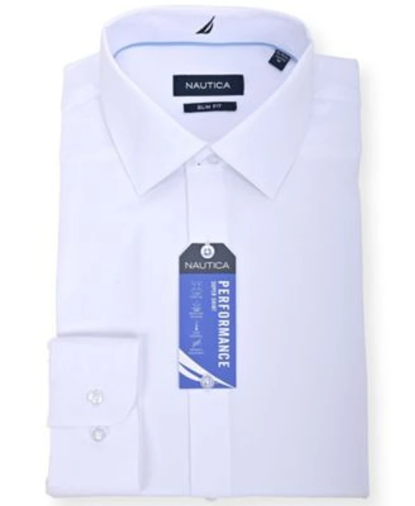 Nautica Mens Regular Fit Dress Shirt Regular Slim Fit