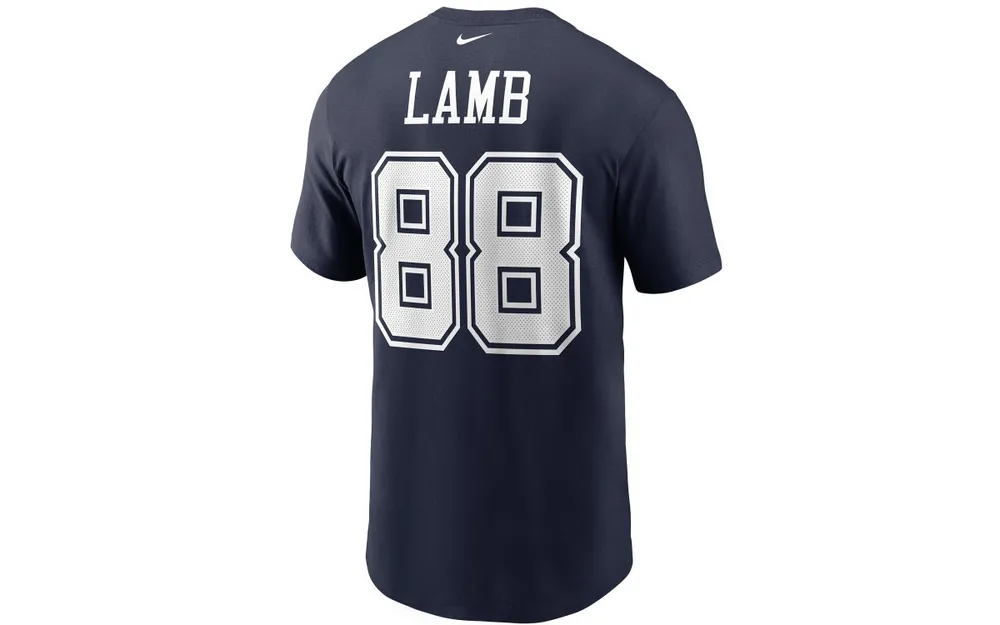 Fanatics Men's Big and Tall Ceedee Lamb Navy Dallas Cowboys Player Name  Number T-shirt