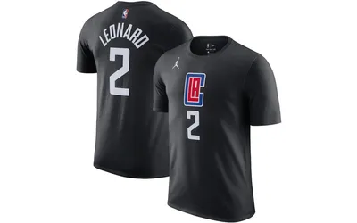 Jordan Big Boys and Girls Los Angeles Clippers Statement Name Number T-shirt - Kawhi Leonard