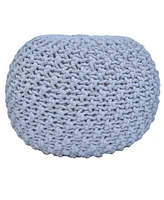 Holly Cotton and Jute Pouf or Ottoman