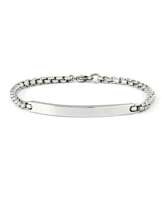 Men's Round Box Link Id Bracelet