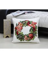 Chicos Home Christmas Wreath Decorative Pillow,20" x 20"