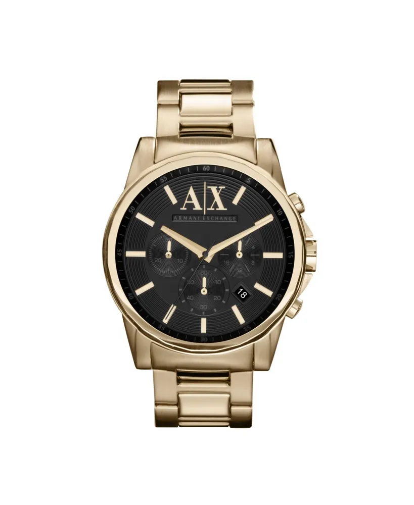 Ax Men's Gold-Tone Stainless Steel Bracelet Watch 45mm