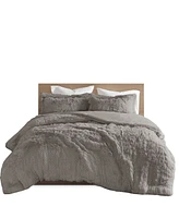 Intelligent Design Malea Shaggy Faux-Fur 3-Pc. Duvet Cover Set, Full/Queen