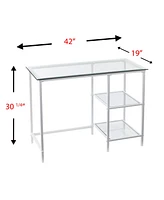 Louke Metal Glass Student Desk