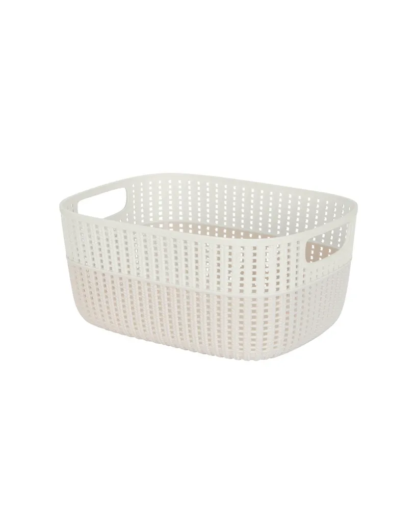 Simplify 2-Tone Decorative Large Storage Basket