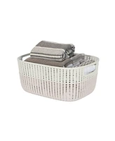 Simplify 2-Tone Decorative Large Storage Basket