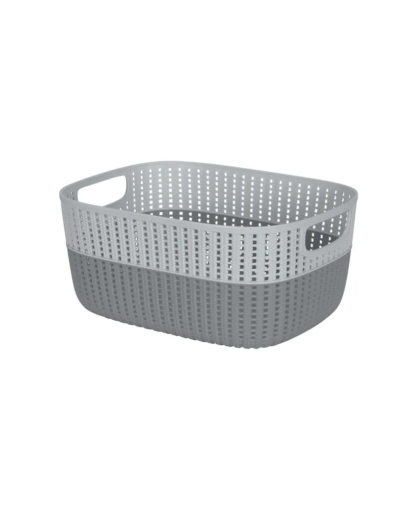 Simplify 2-Tone Decorative Large Storage Basket