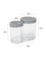 Simplify 2 Compartment Cosmetic Brush Holder