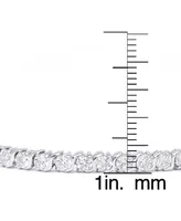 Cubic Zirconia "S" Link Bracelet in Silver Plate
