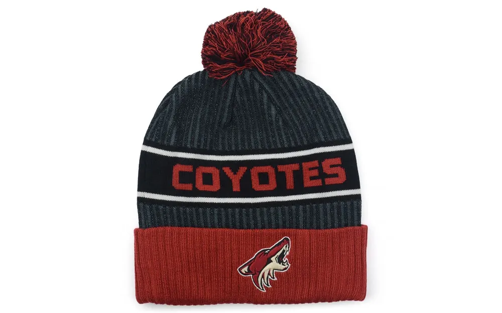 Authentic Nhl Headwear Arizona Coyotes 2020 Locker Room Pom Knit Hat