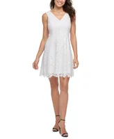 kensie Lace Fit & Flare Dress