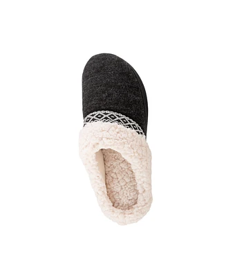 Isotoner Signature Women's Heather-Knit Ada Hoodback Boxed Slippers