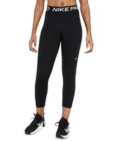 Nike Pro 365 Women's Mid-Rise Cropped Mesh Panel Leggings