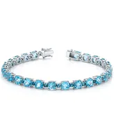 Blue Topaz Link Bracelet (20-3/4 ct. t.w.) in Sterling Silver