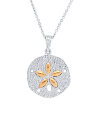 Diamond Accent Sand Dollar Gold Plate Pendant