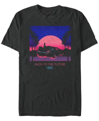 Men's Back To The Future Franchise Neon Short Sleeve T-Shirt