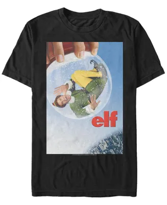 Men's Elf Snow Globe Poster Short Sleeve T-shirt