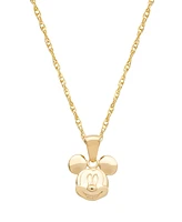 Disney Children's Mickey Mouse 15" Pendant Necklace in 14k Gold