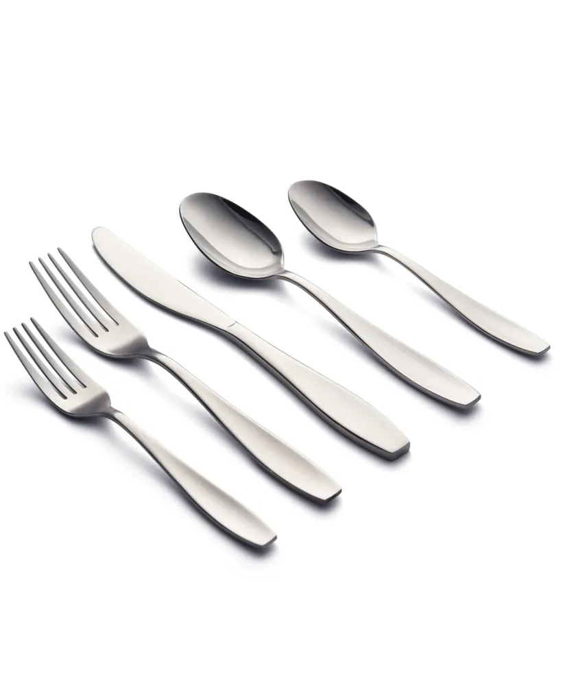 Cambridge Silversmiths Tyrus Satin Mirror 20-Piece Flatware Set, Service for 4