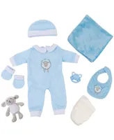 Tiny Treasures Toy Baby Doll with Layette Set