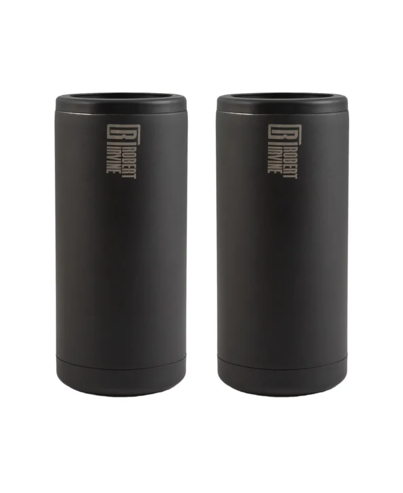 Robert Irvine by Cambridge Insulated Slim Can Coolers, Set of 2