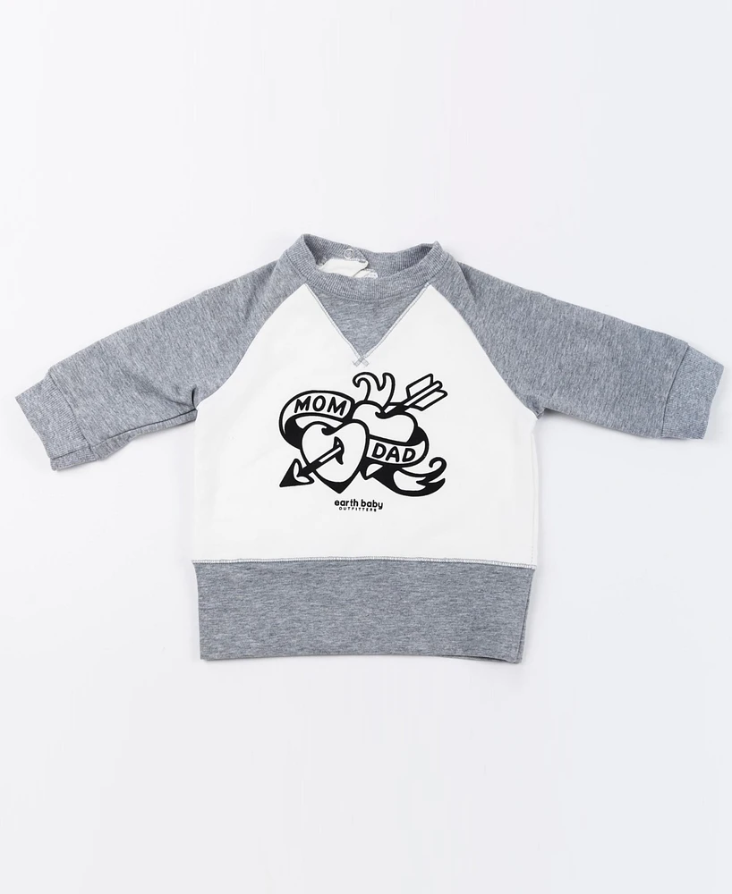 Baby Boys and Girls Organic Cotton Tattoo Sweatshirt