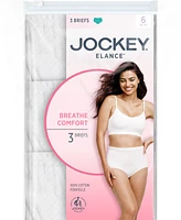 Jockey Elance Breathe Brief 3 Pack Underwear 1542, Extended Sizes