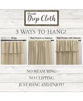 Mercantile 50" x 95" Drop Cloth Curtain Panel