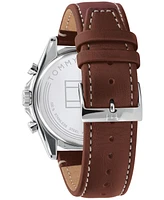 Tommy Hilfiger Men's Chronograph Brown Leather Strap Watch 44mm