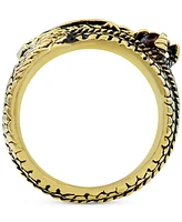 Men's Dragon Ring Yellow & Black Ion-Plated Stainless Steel