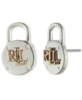 Lauren Ralph Lauren Padlock Stud Earrings in Sterling Silver & 18k Gold-Plate Over Silver