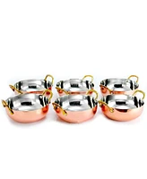 Gibson Home Rembrandt 5.3" Mini Copper Plated Serving Bowl 6 Piece Set