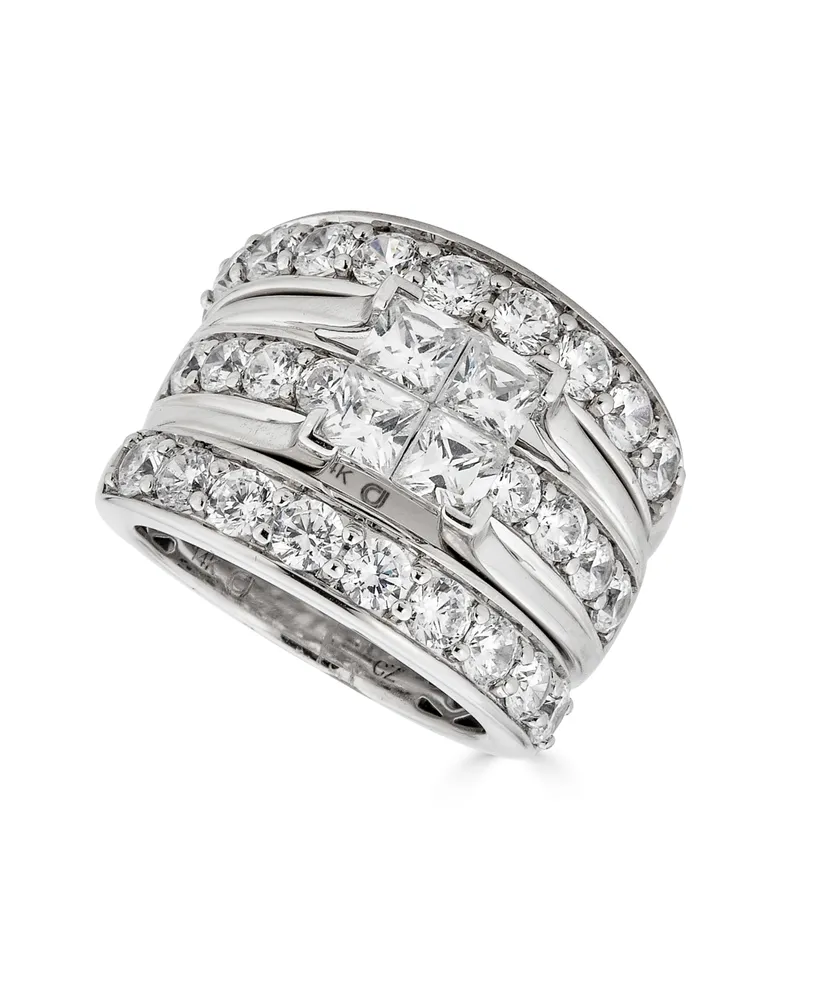 Diamond Princess 3-Pc. Bridal Set (4 ct. t.w.) in 14k White Gold