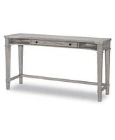 Closeout! Belhaven Sofa Table / Desk in Weathered Plank Finish Wood