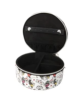 Mickey & Minnie White Round Jewelry Case