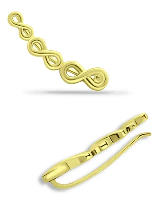 Giani Bernini Infinity Ear Crawler Earrings 18k Gold Over Sterling Silver or