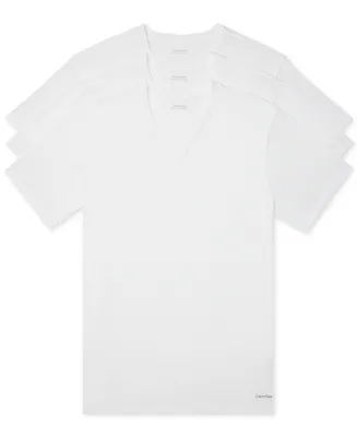 Calvin Klein Men's 3-Pack Cotton Classics Short-Sleeve V-Neck Undershirts
