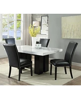 Closeout! Camila 5-Pc. Dining Set (Rectangle 70" Marble Table & 4 Chairs)