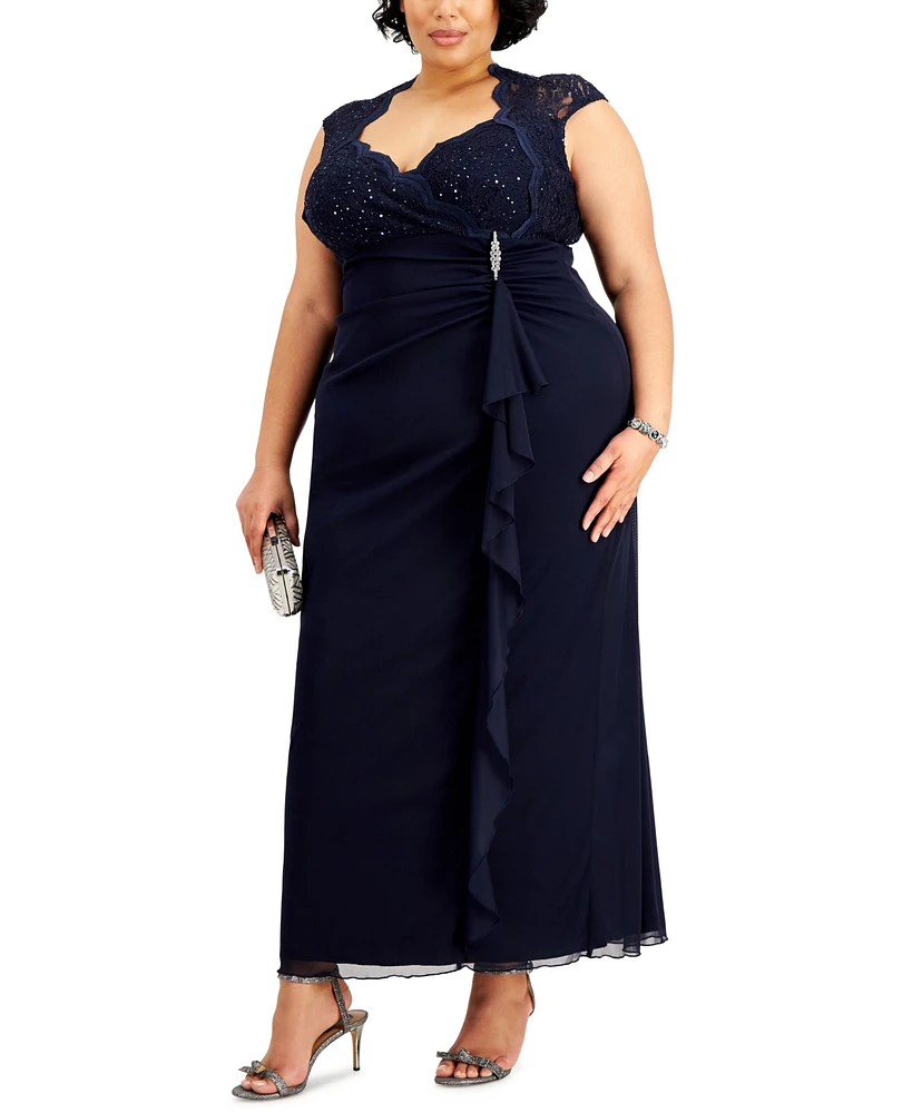 Connected Plus Sequin-Detail Dress