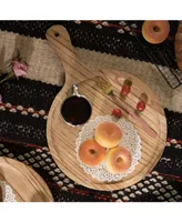 Wooden Round Shape Serving Tray Display Platter