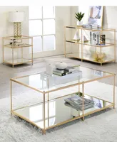 Furniture of America Tromso Open Shelf Coffee Table - Gold