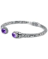 Amethyst Scrollwork Cuff Bracelet (3-5/8 ct. t.w.) in Sterling Silver