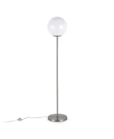 Theia Globe Stem Floor Lamp - Silver