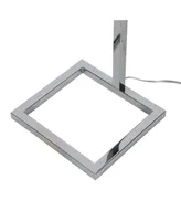 Grayson Floor Lamp with Square Shade - Silver