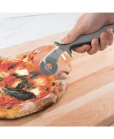 Tovolo Food Prep 2 in 1 Pizza Wheel Utensil for Meal Prep Dough Pizza Pie and Pastry Cutter with Two Blades